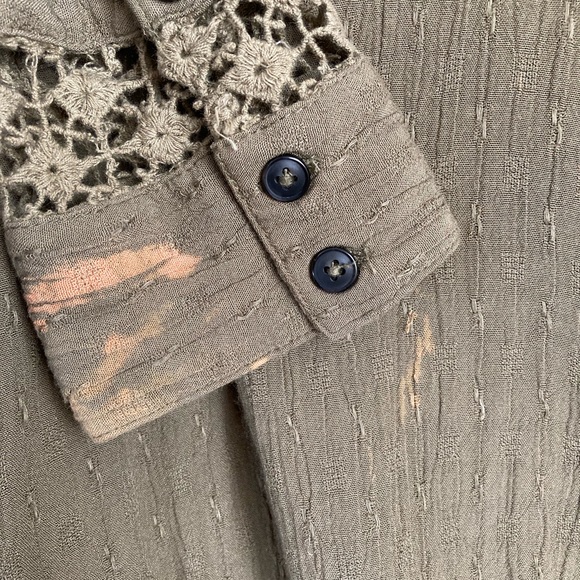 Free People-Olive Green Tunic -S - Picture 2 of 4